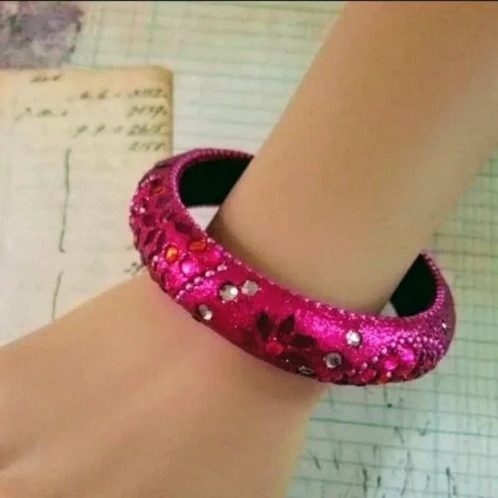 Pink Bangle Stack Bracelet - Picture 6 of 6